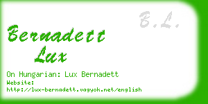 bernadett lux business card